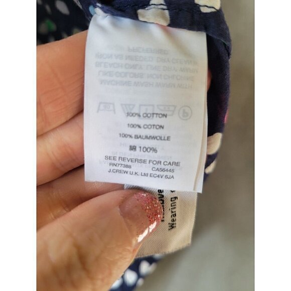 J. Crew Womens 6 Off The Shoulder Top in Ratti Happy Cat Multicolored Polka Dot - Picture 15 of 16